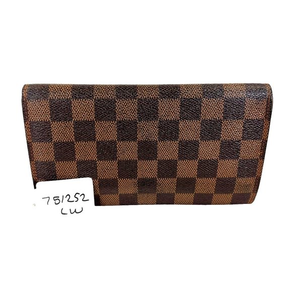 Authentic Louis Vuitton Wallet Long Damier Porte Feuille Sarah Bifold LV Vintage - Picture 2 of 13